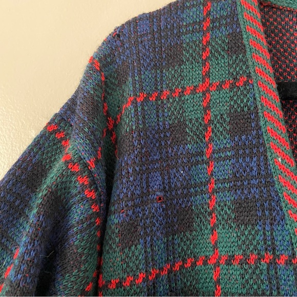 Pendleton• Vintage Wool Tartan Plaid Oversized Fit grampa Cardigan - Picture 2 of 16
